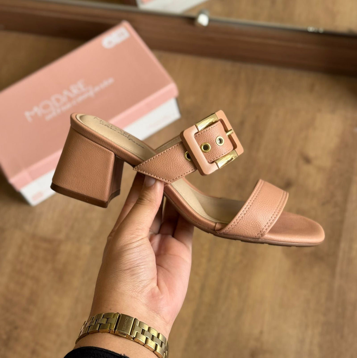 Sandália Modare Salto Bloco Fivela 7172.124