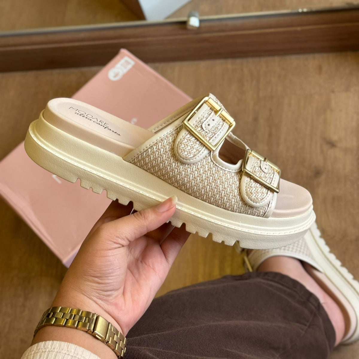 Sandália Modare Tiras de Crochê 7200.104