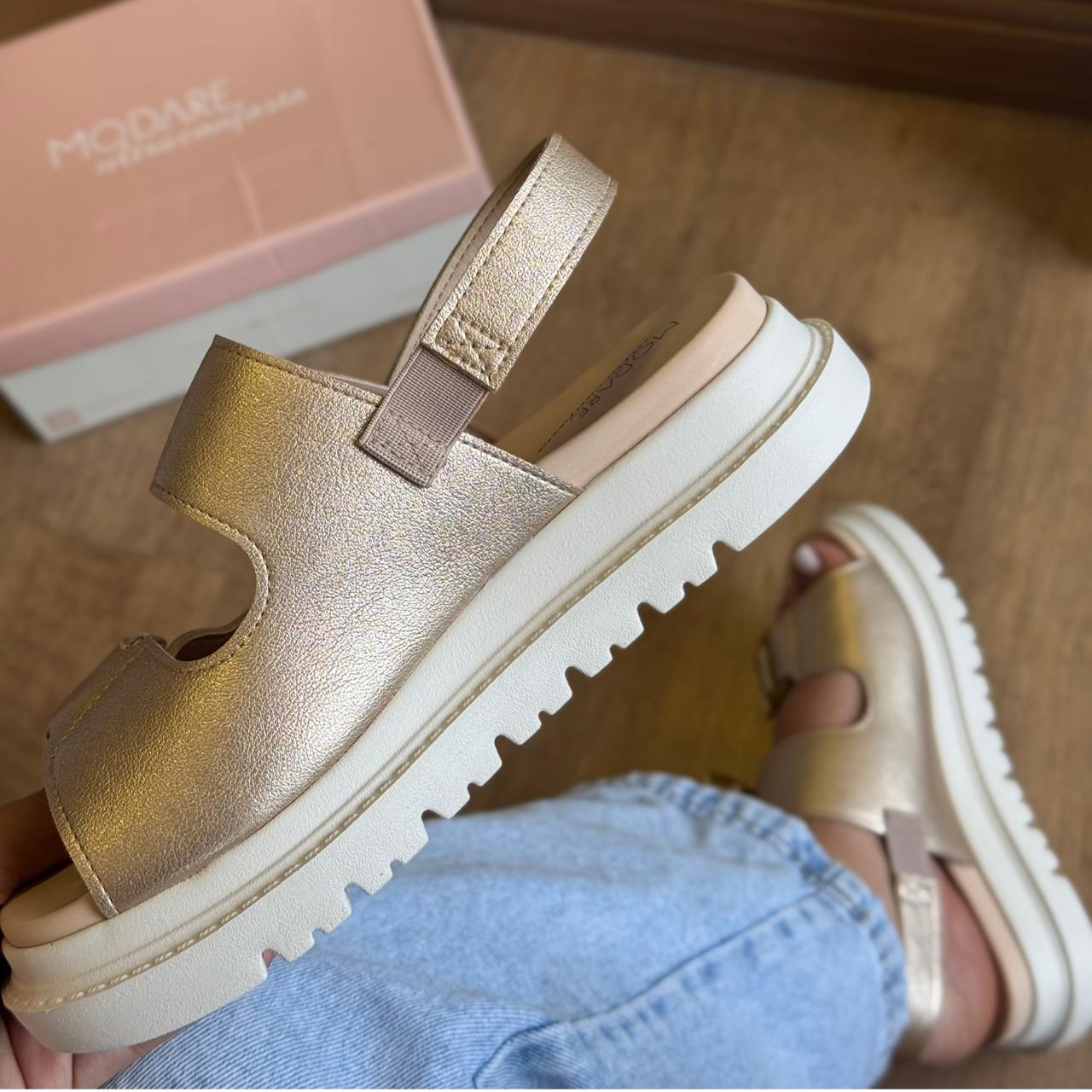 Sandália Modare Espelho Dourado 7200.102