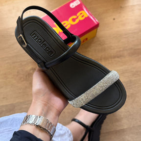 Sandália Moleca Plataforma Tira em Strass 5536.106