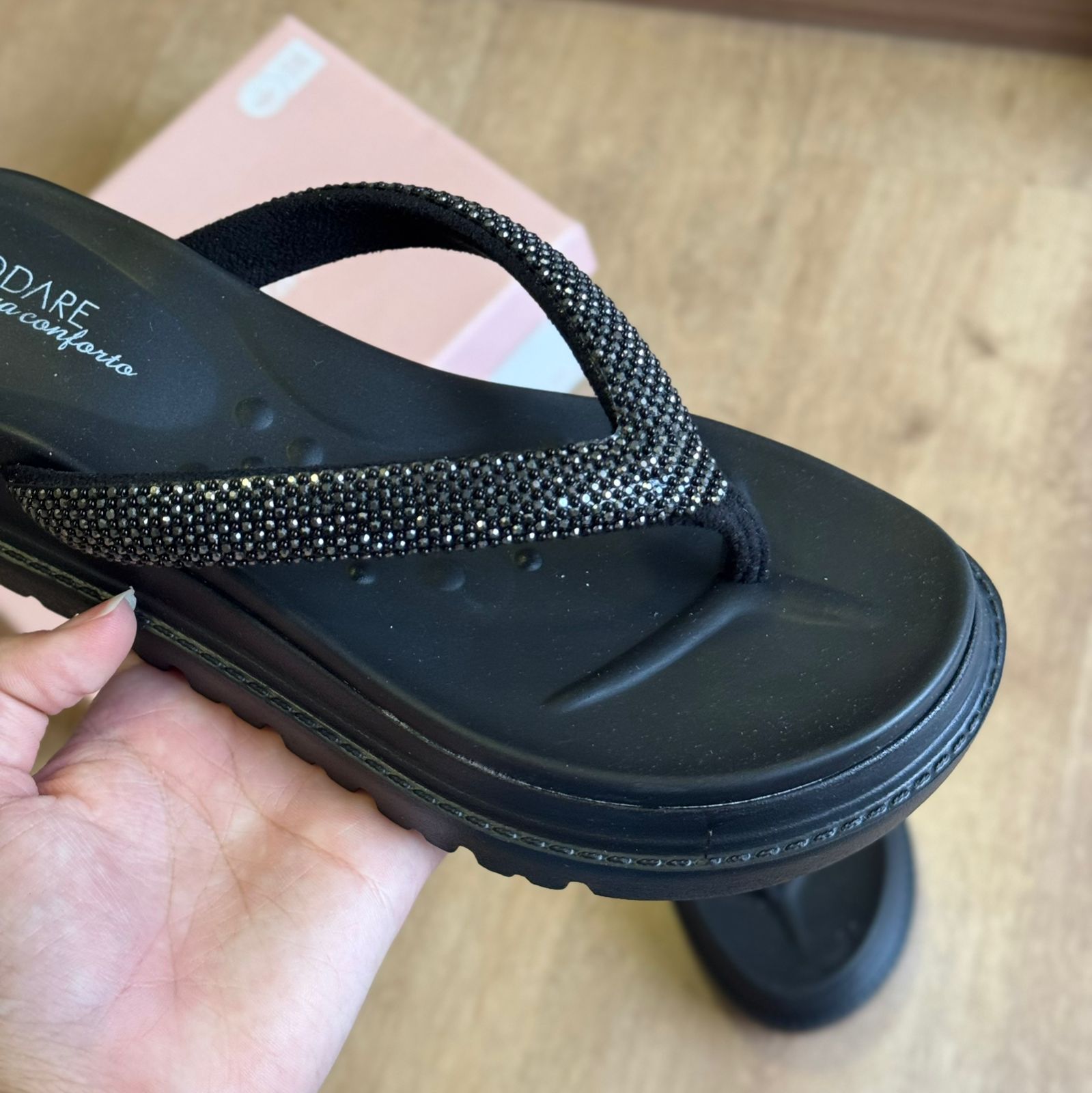 Sandália Modare Plataforma Tiras Em Strass 7200.110