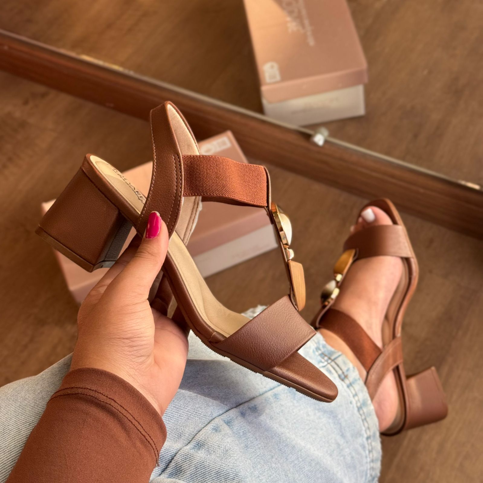 Sandália Modare Salto Bloco Médio 7172.113